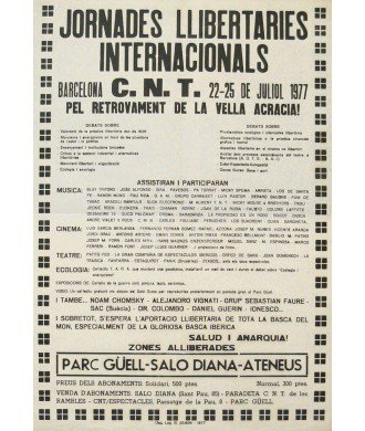 JORNADES LLIBERTARIES INTERNACIONALS. C. N. T. 1977