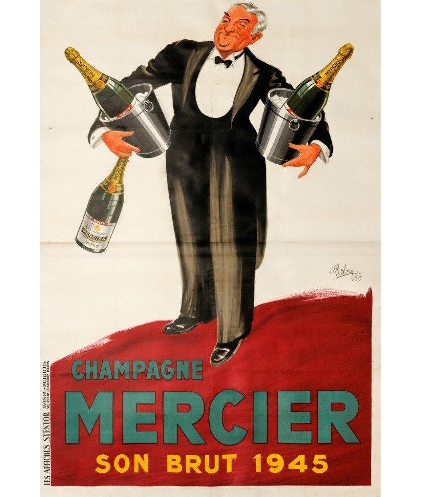 CHAMPAGNE MERCIER SON BRUT 1945