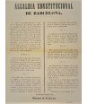 CONSTITUTIONAL CITY HALL BARCELONA 1851. CARRIAGES