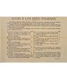 NOTICE TO TRAVELERS. BARCELONA Ca. 1860. RATES