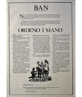 BAN. ORDER I HAND, CARNIVAL 1980. GRACIA (BARCELONA)