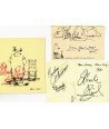 CHARLIE RIVEL. SET OF 8 AUTOGRAPHS FROM DIFFERENT TIMES. 1968-1981