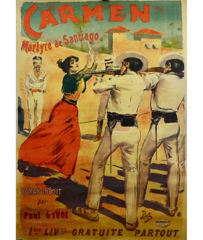 Carmen Martyre de Santiago – Cartel original antiguo