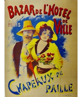 Bazar de l’Hotel de Ville París – Cartel original antiguo