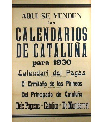 CALENDARIOS DE CATALUÑA 1930