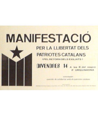 MANIFESTACIO PER LA LLIBERTAT DELS PATRIOTES CATALANS