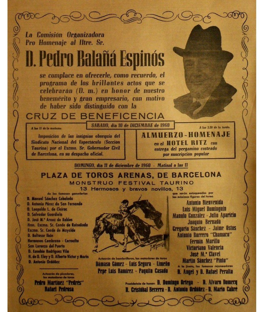 HOMENAJE A D. PEDRO BALAÑA ESPINOS