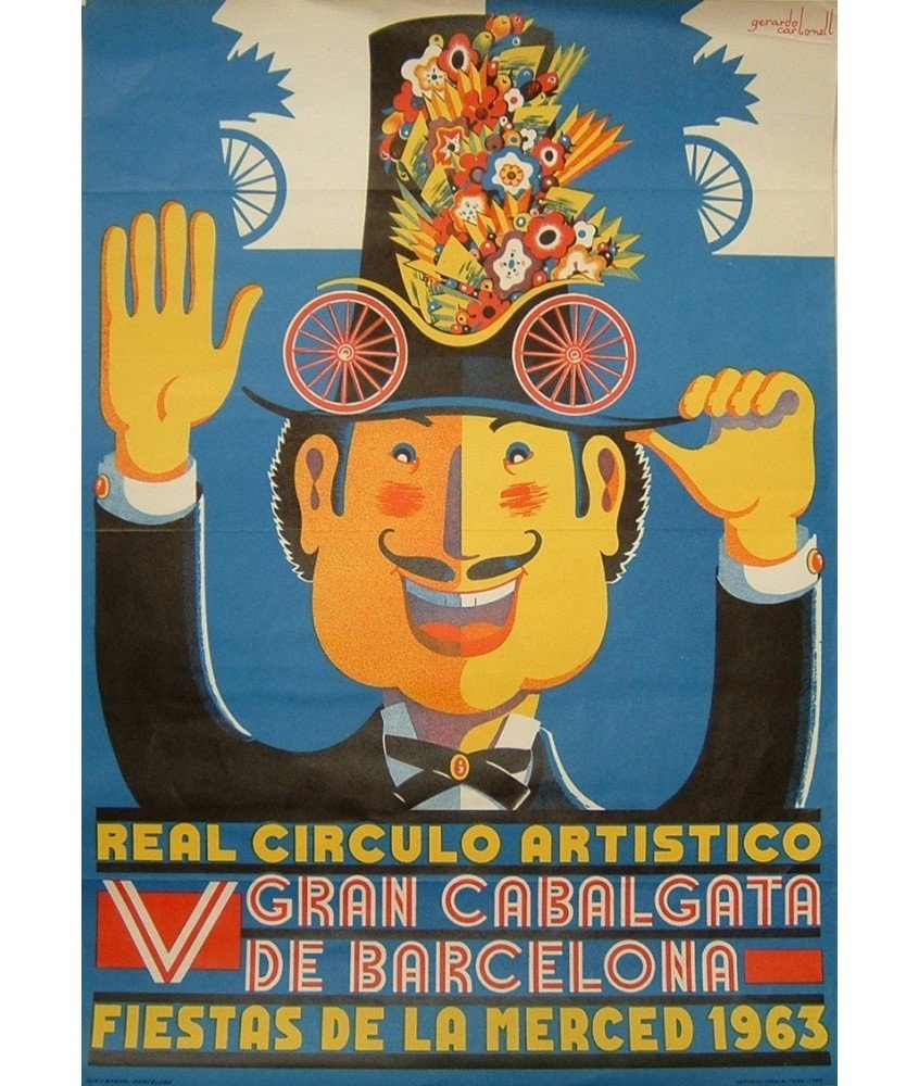 V GRAN CABALGATA.1963.. FIESTAS DE LA MERCED. REAL CIRCULO ARTISTICO