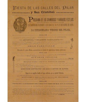 IGUALADA - FIESTA DE LAS CALLES DEL PILAR Y SAN CRISTÓBAL. 1895