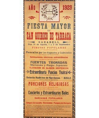 FIESTA MAYOR DE SAN QUIRICO DE TARRASA 1929